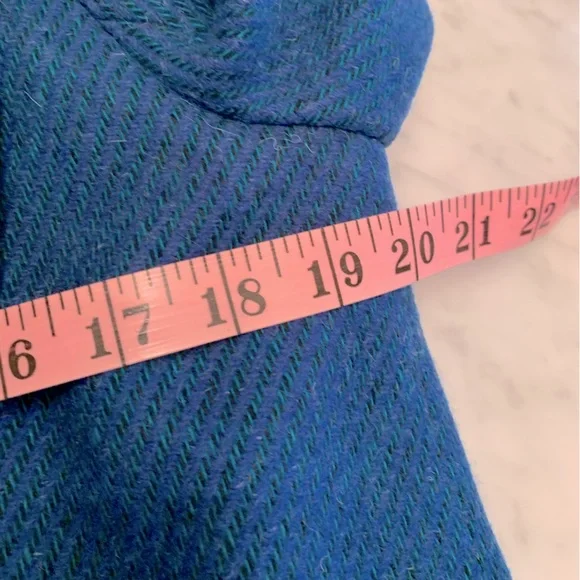 Vintage Fly Over cobalt tweed skirt suit with embroidery and rhinestones size 9 - Picture 9 of 15